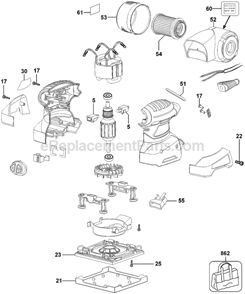 Part Location Diagram of 90501703 DeWALT Paper Punch